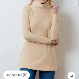 Cobble Hill Turtleneck in Terry Fleece (Natural Blush) - size small used